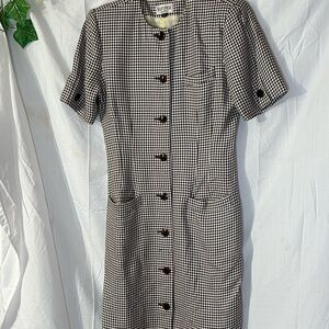 Kasper black and white houndstooth Dress  Size 10